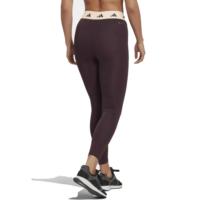 adidas Techfit 7/8 Tights - Womens - Shadow Maroon/Ecru Tint