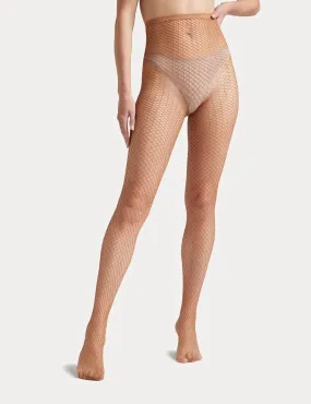 Ambra - Lurex Fishnet Tights