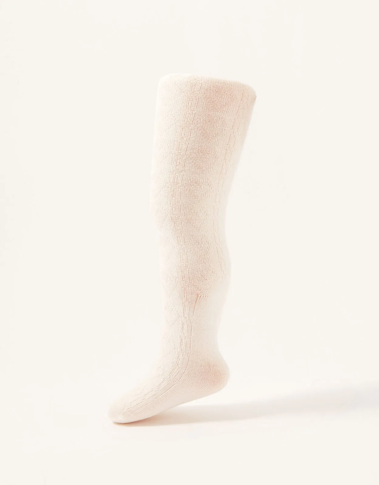 Baby Day Cable Tights Ivory