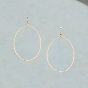 Bella Hammered Gold Round Earrings