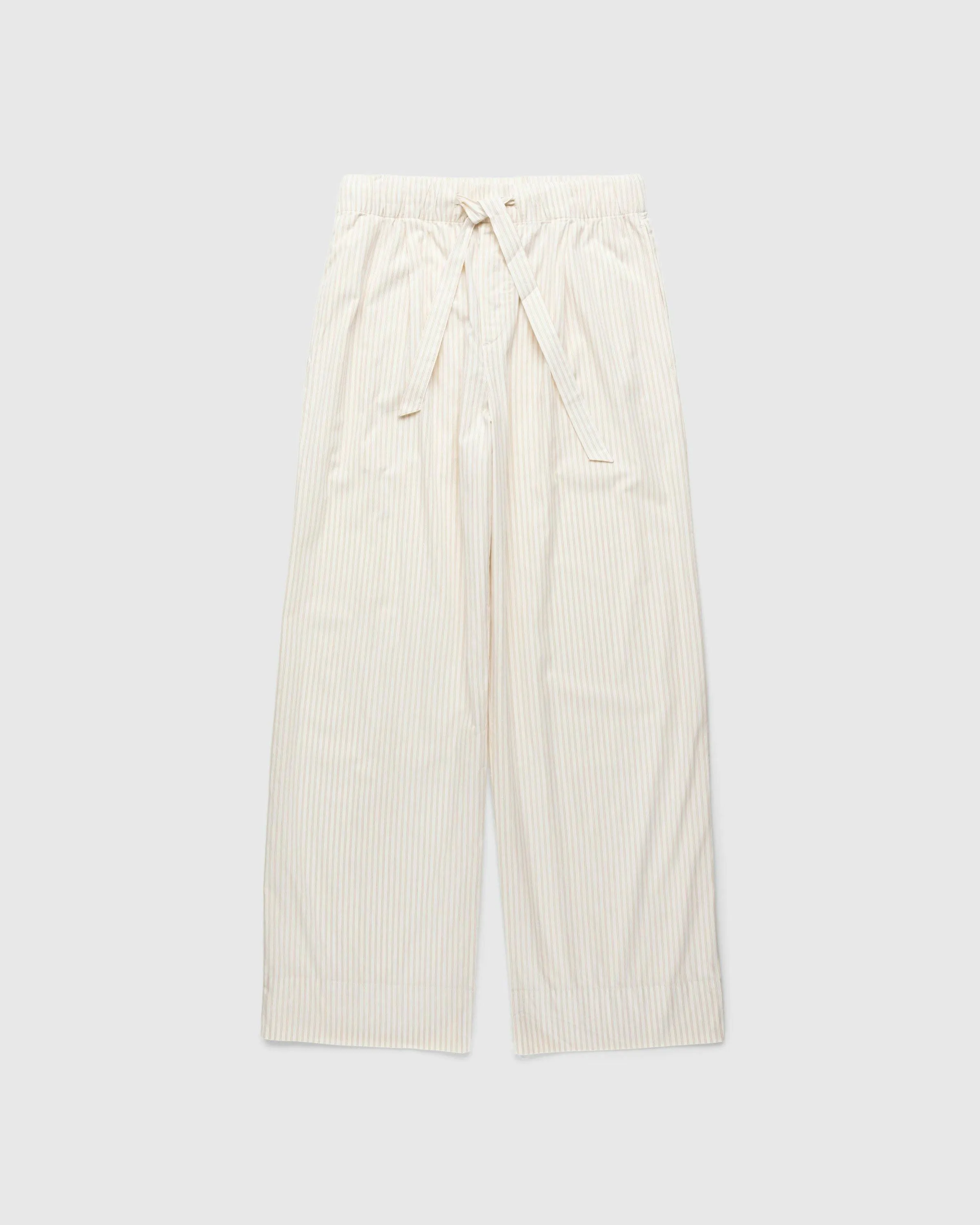 Birkenstock x Tekla – Poplin Pyjama Pants Wheat Stripes | Highsnobiety Shop