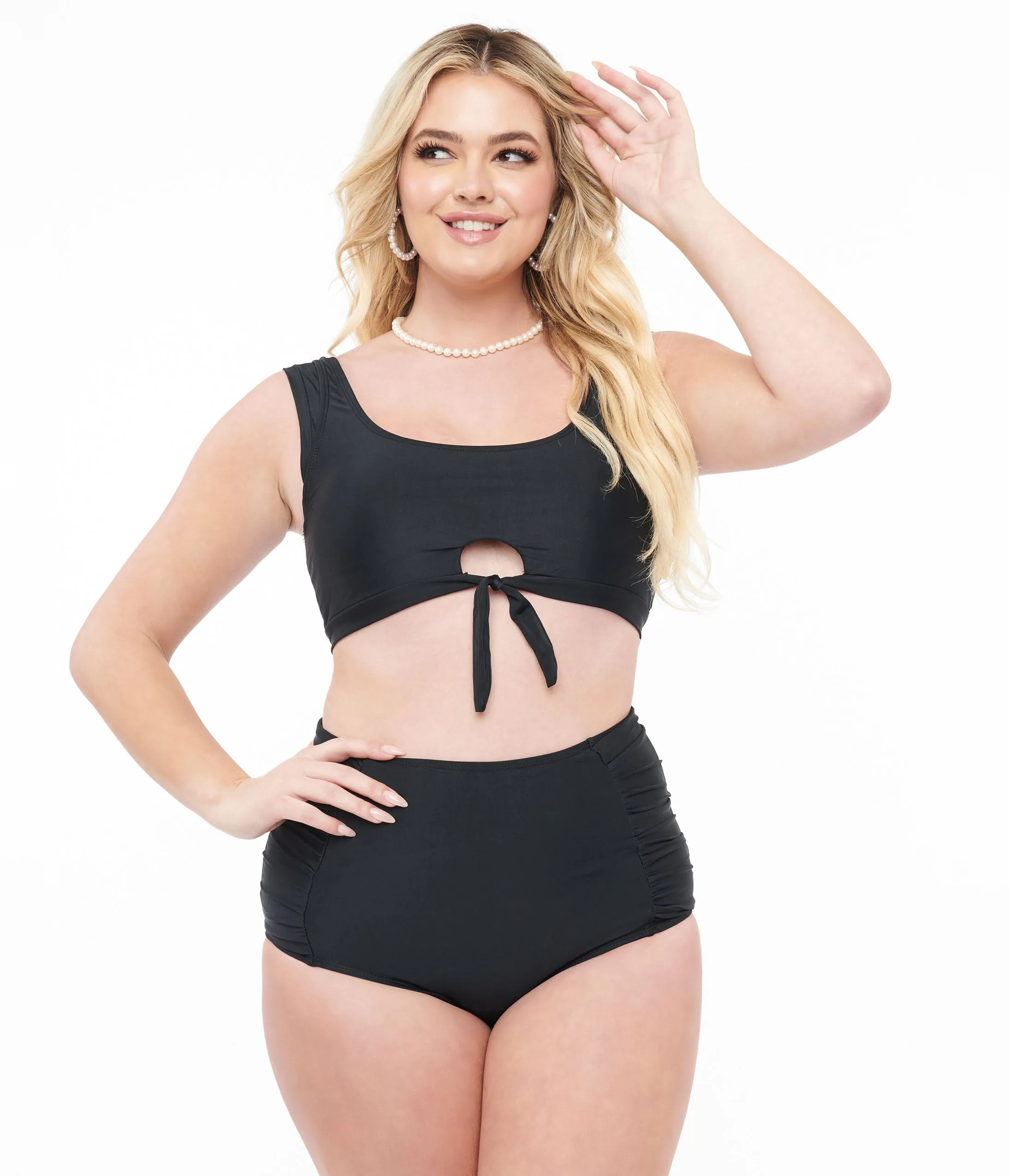 Black Two Piece Swim Set