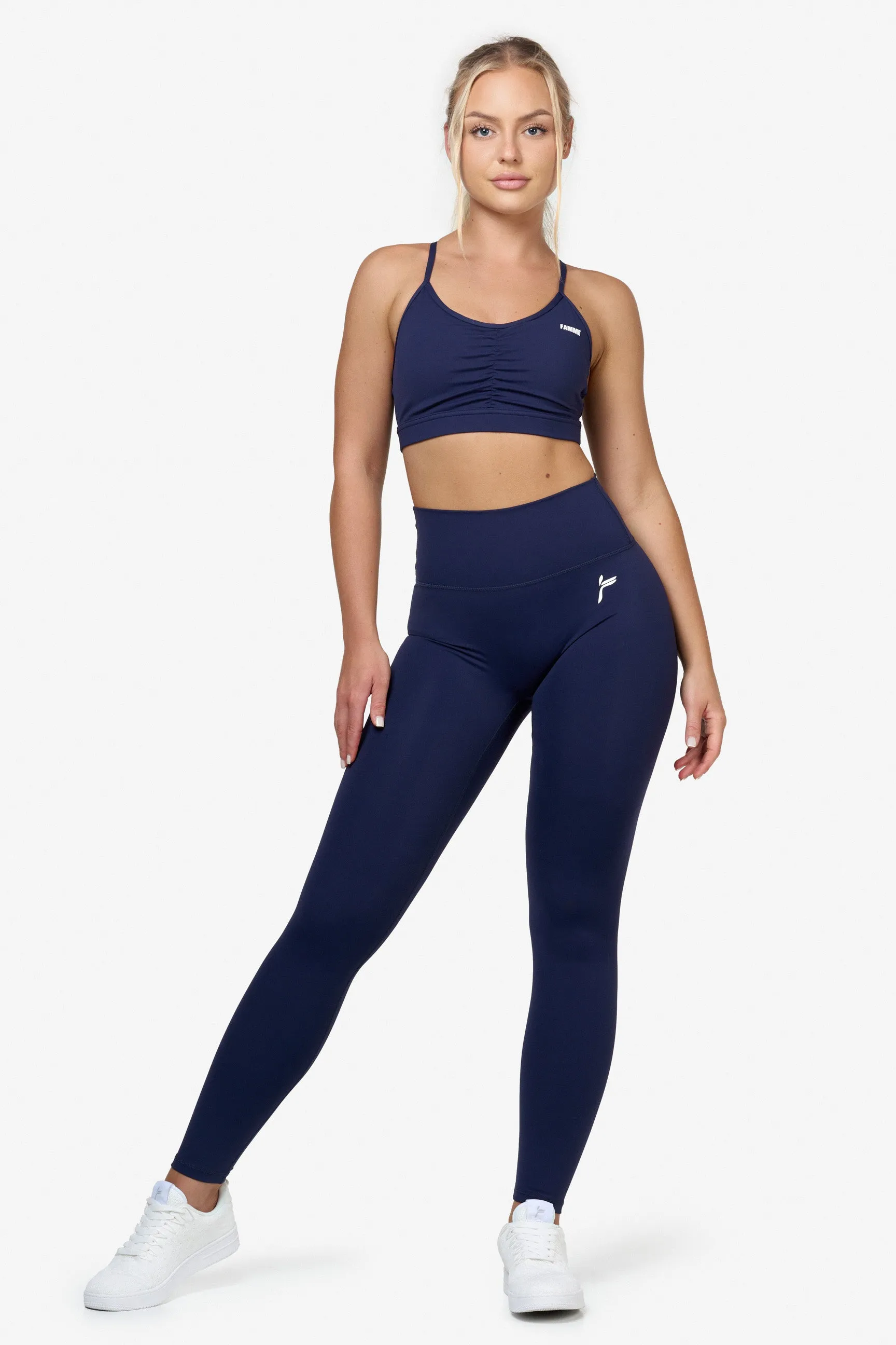 Blue Scrunch Leggings