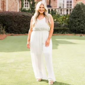 Boho In Lace Jumpsuit, White