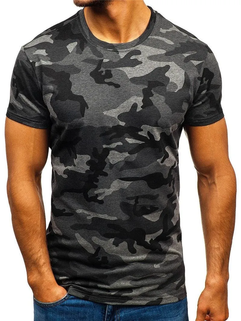 Camo Pattern Outdoor Sporty T-Shirt