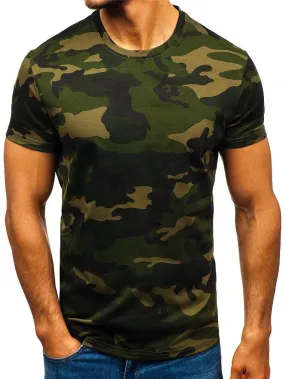 Camo Pattern Outdoor Sporty T-Shirt