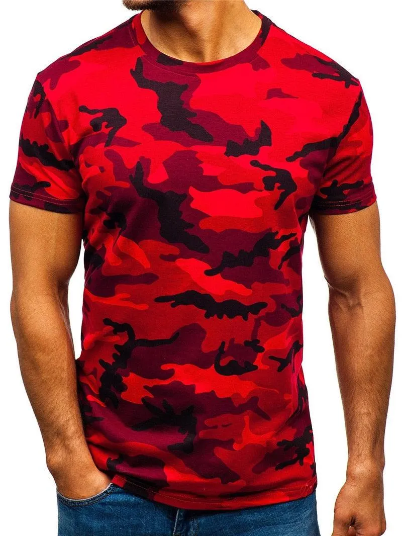 Camo Pattern Outdoor Sporty T-Shirt