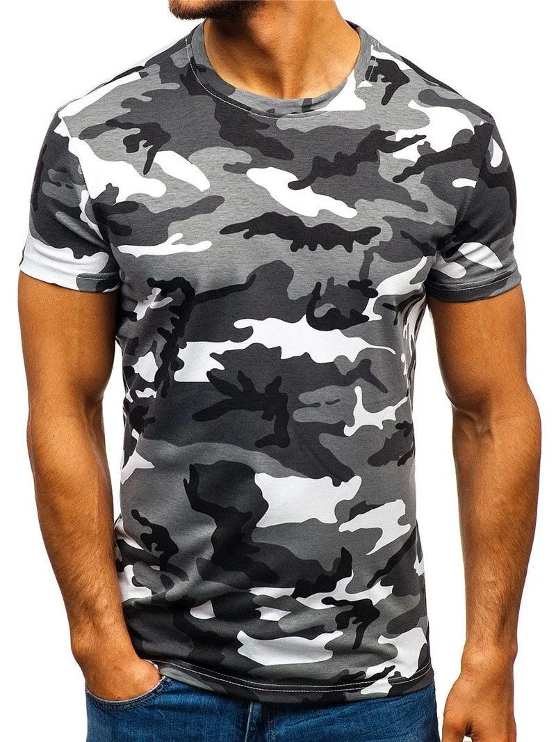 Camo Pattern Outdoor Sporty T-Shirt