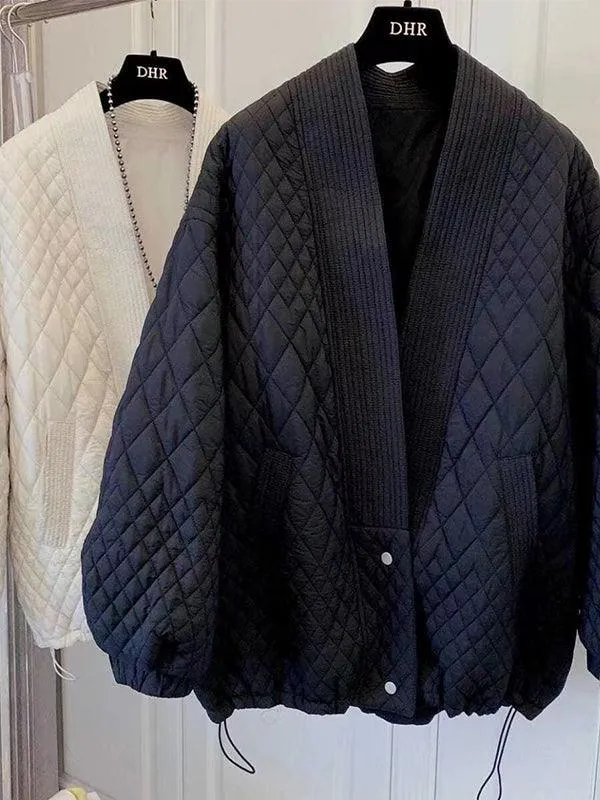 Classic Retro Diamond Padded Jacket