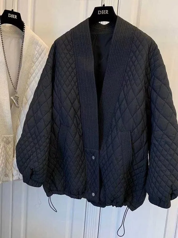 Classic Retro Diamond Padded Jacket