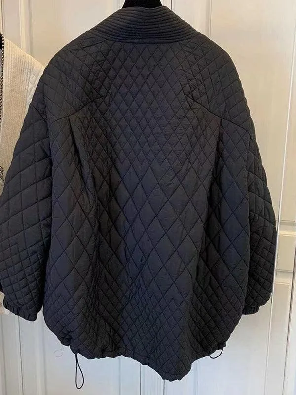 Classic Retro Diamond Padded Jacket