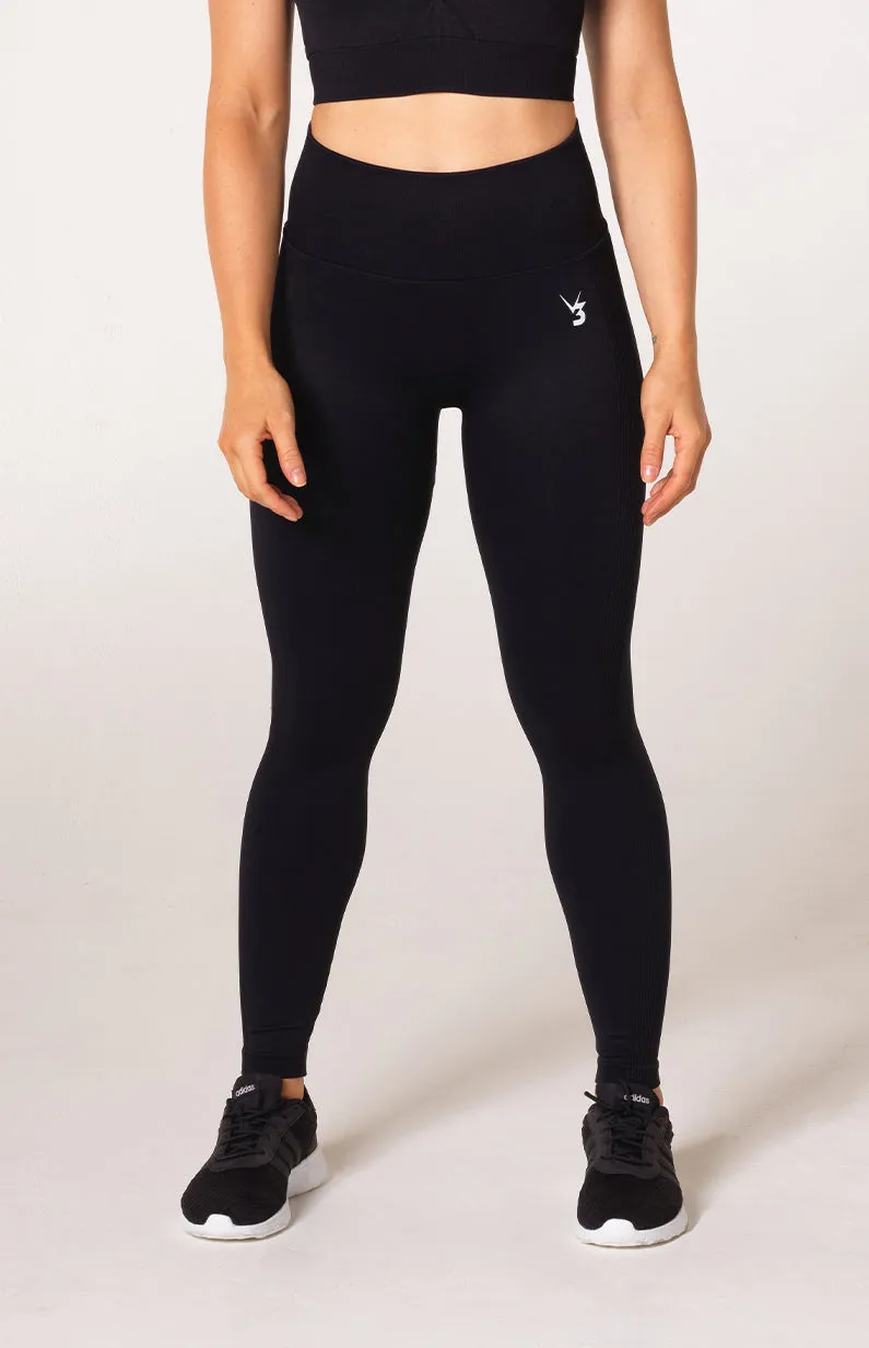 Define Seamless Scrunch Leggings - Black Marl