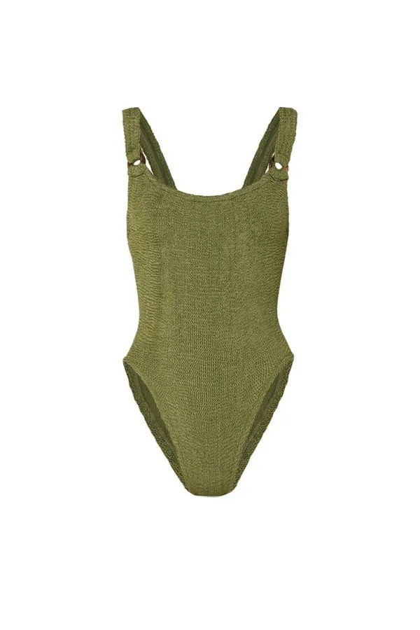 Domino Swim Metallic Moss