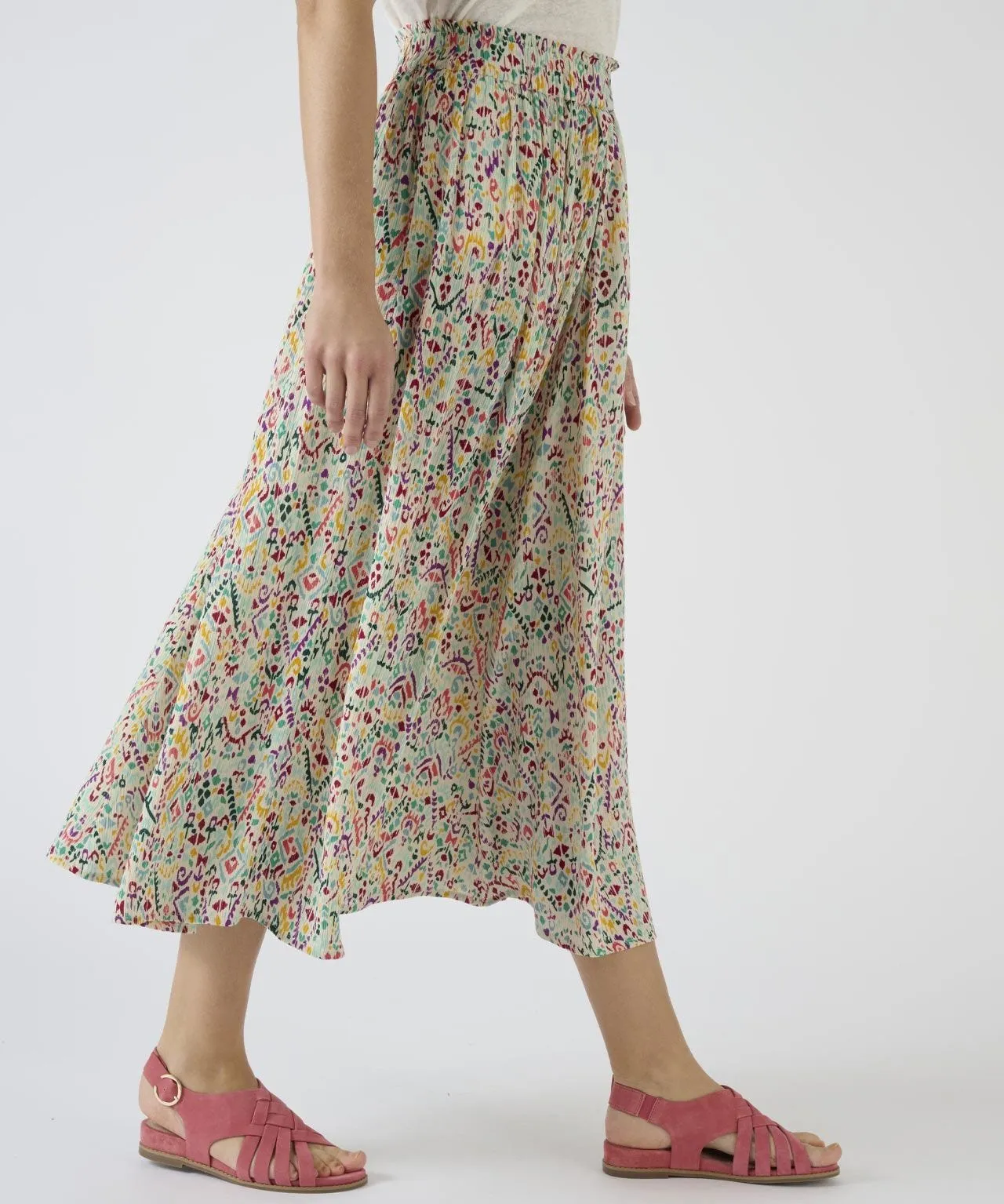 Ecovero Print Crinkle Skirt