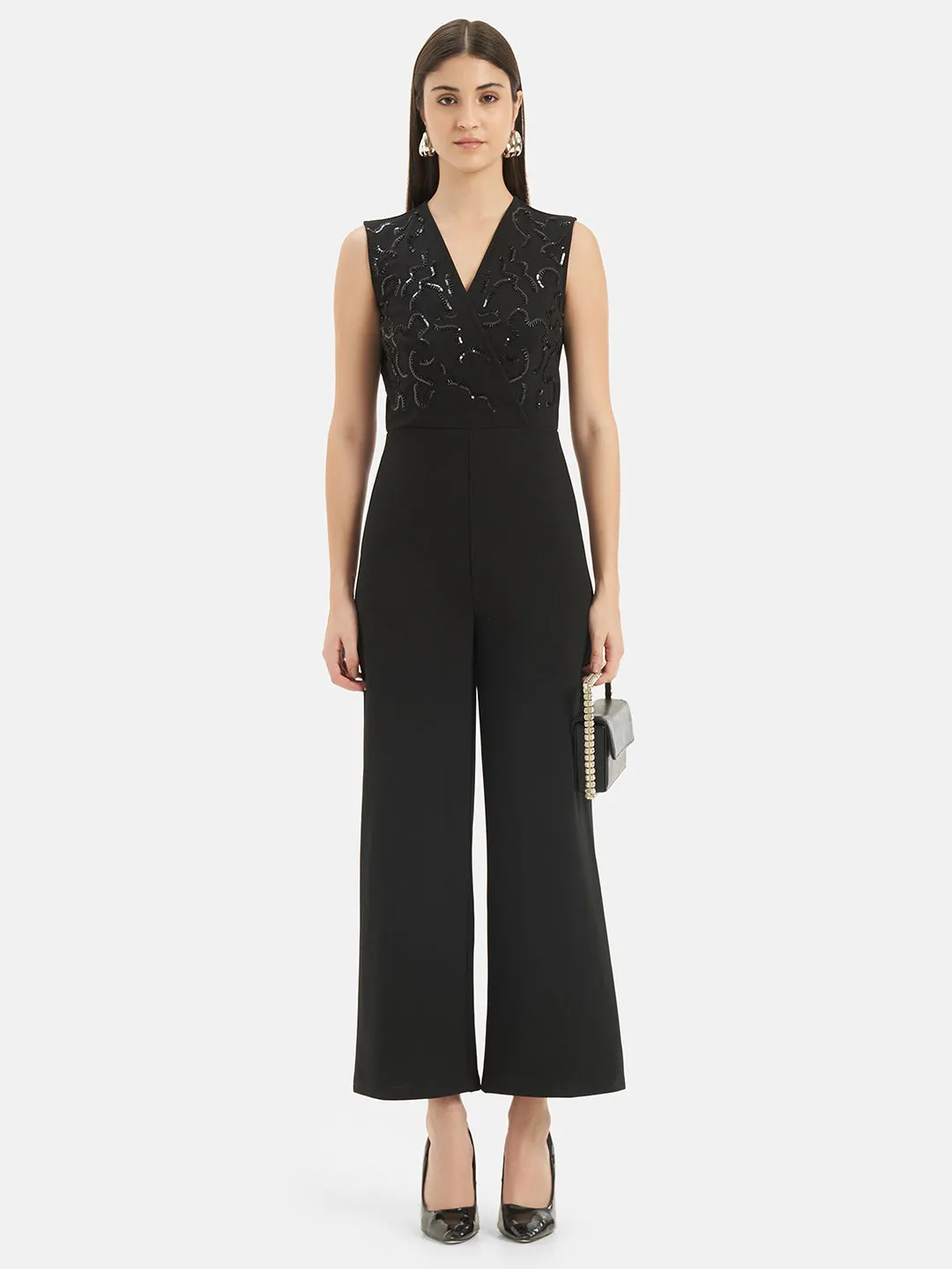 Embellished Sleeveless Jumpsuit