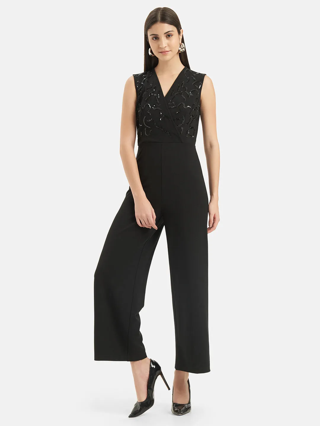 Embellished Sleeveless Jumpsuit