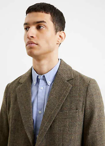 French Connection Single Breasted Herringbone Overcoat | Grattan