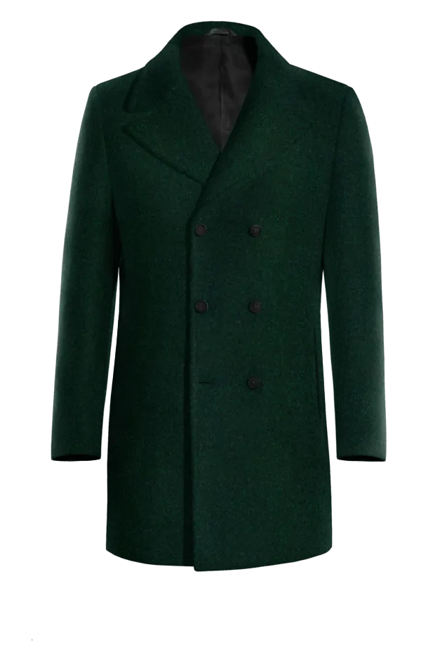 Green Double breasted overcoat