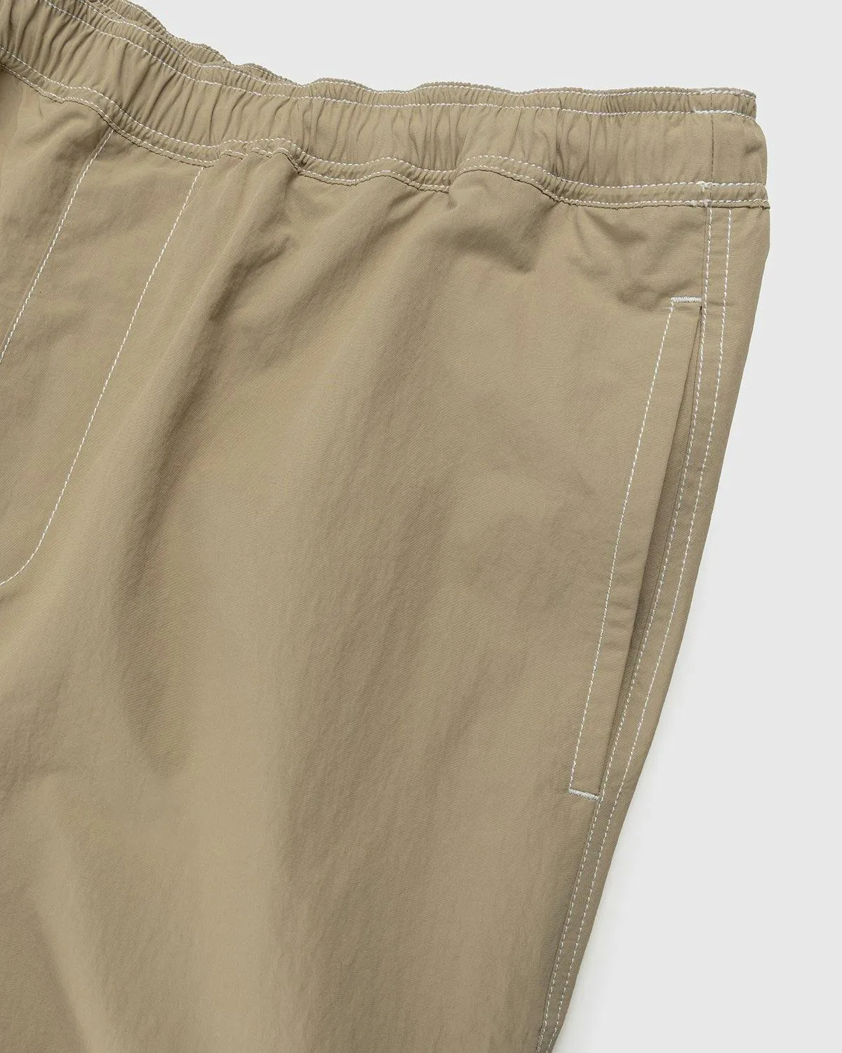 Highsnobiety – Contrast Brushed Nylon Elastic Pants Beige | Highsnobiety Shop