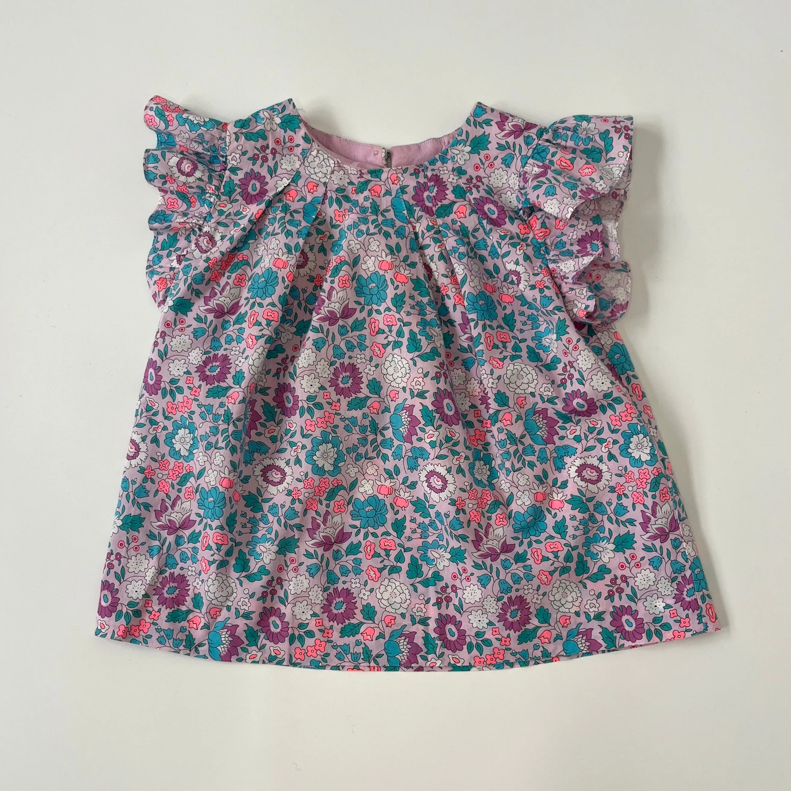 Jacadi Lilac Liberty Print Sleeveless Blouse: 5 Years