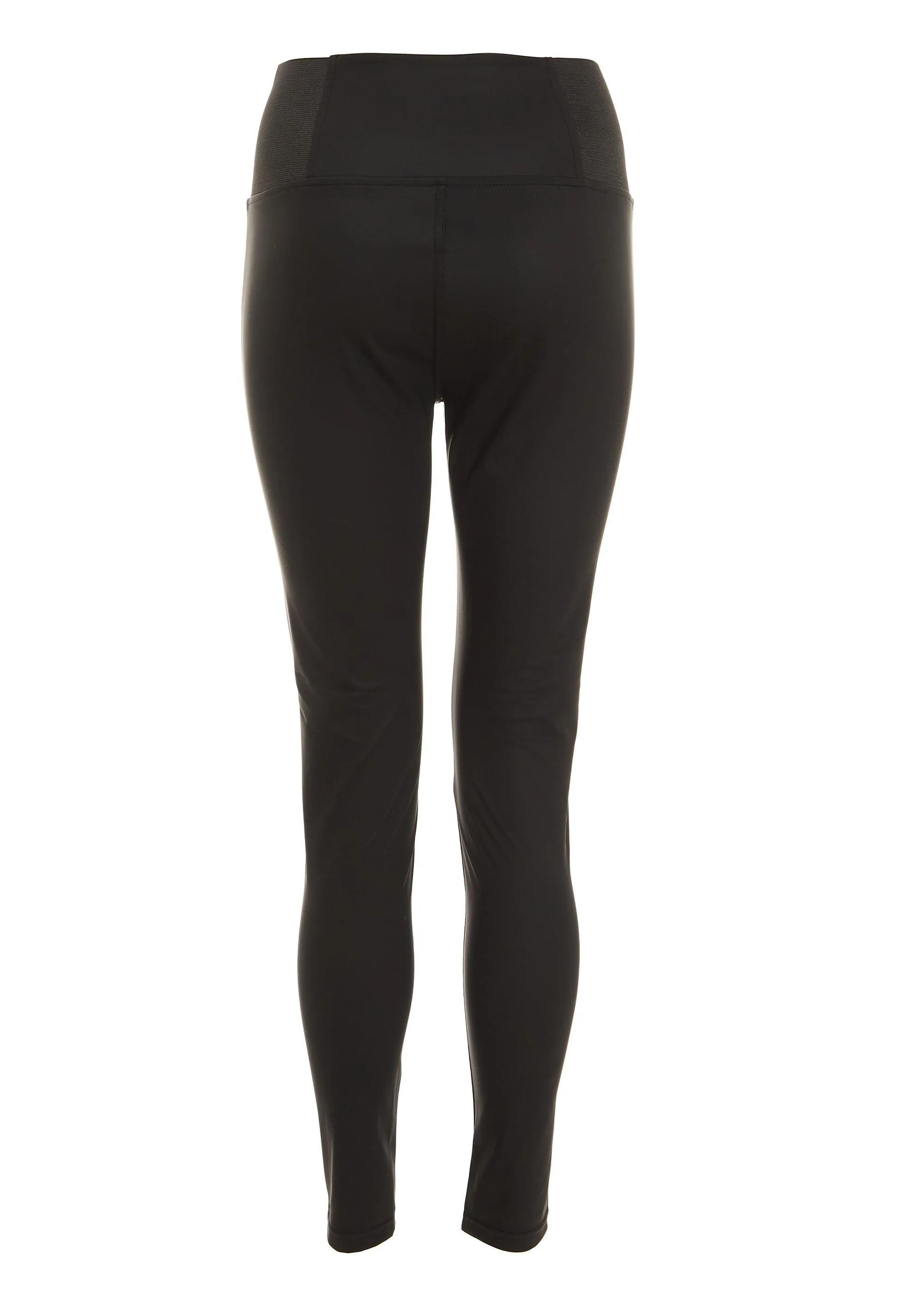 Leggings | Faux Leather Elasticated Leggings | Quiz