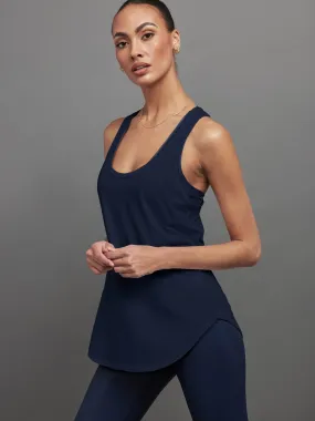 Long RacerBack Tank - Navy Blazer