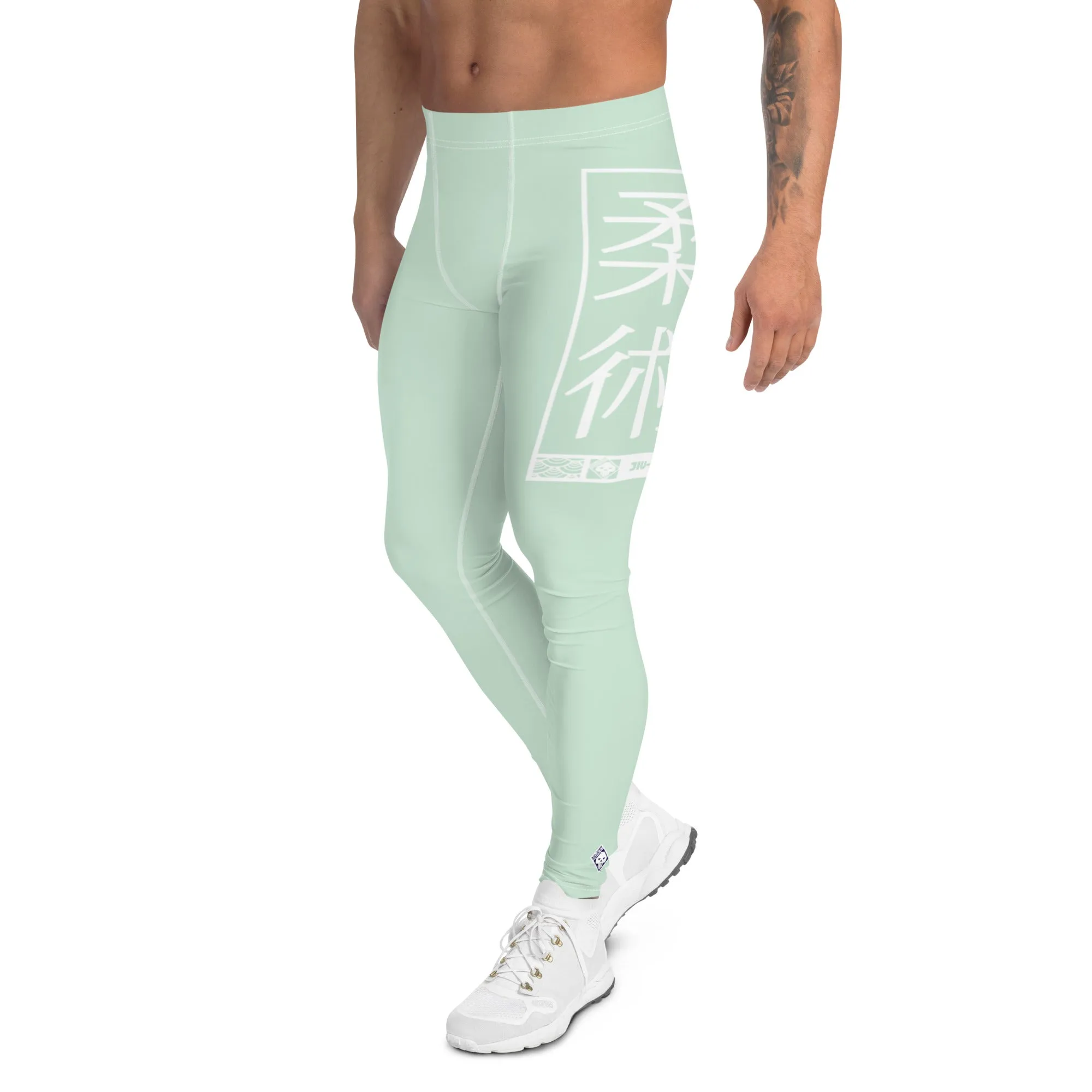 Men's Athletic Workout Leggings For Jiu Jitsu 011 - Surf Crest