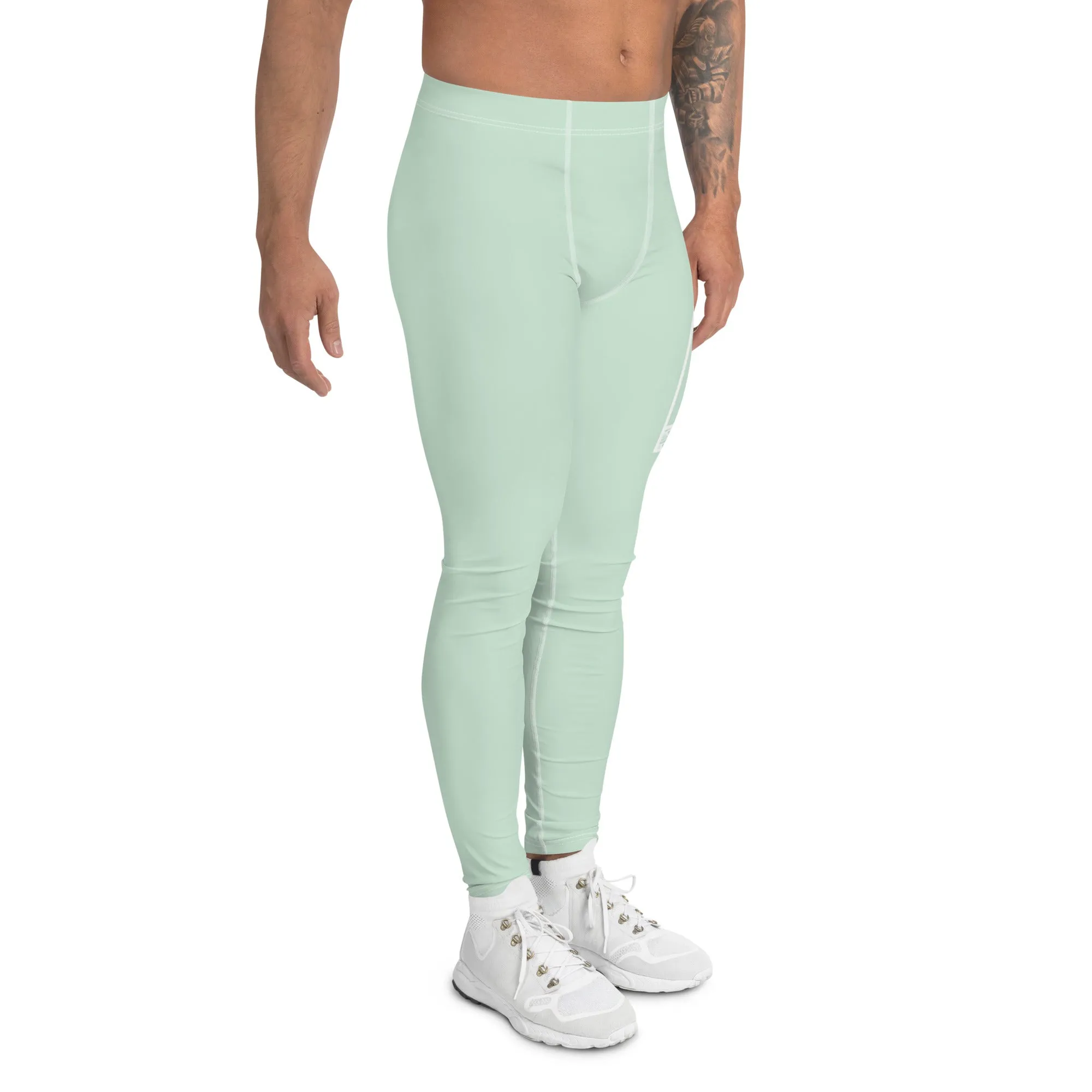 Men's Athletic Workout Leggings For Jiu Jitsu 011 - Surf Crest