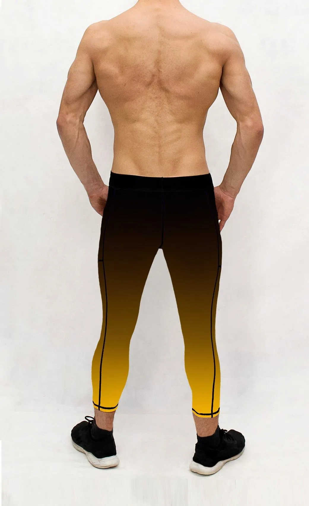 Men's Black Gold Ombre Tights