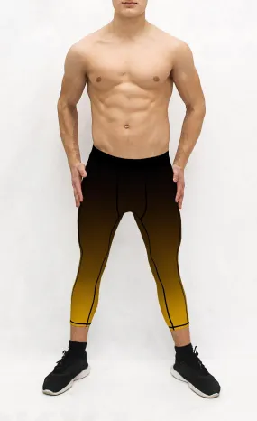 Men's Black Gold Ombre Tights