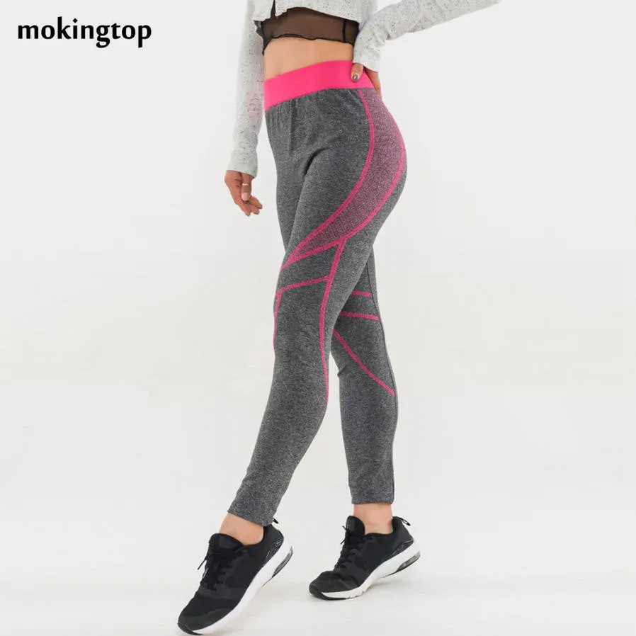 mokingtop High Waist Pants Casual Fitness Women Leggings Slim Stretch Sweatpants For Women Calzas Deportivas Mujer#121 SM6