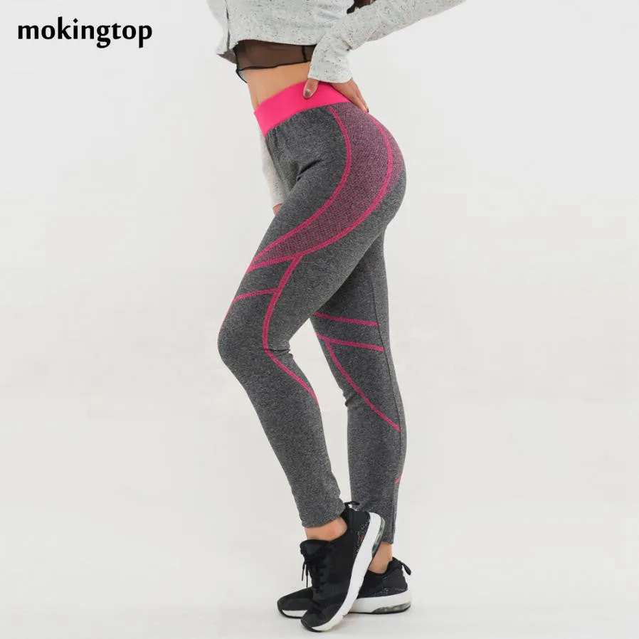 mokingtop High Waist Pants Casual Fitness Women Leggings Slim Stretch Sweatpants For Women Calzas Deportivas Mujer#121 SM6