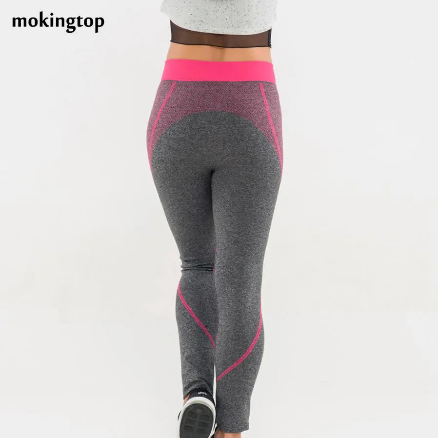 mokingtop High Waist Pants Casual Fitness Women Leggings Slim Stretch Sweatpants For Women Calzas Deportivas Mujer#121 SM6