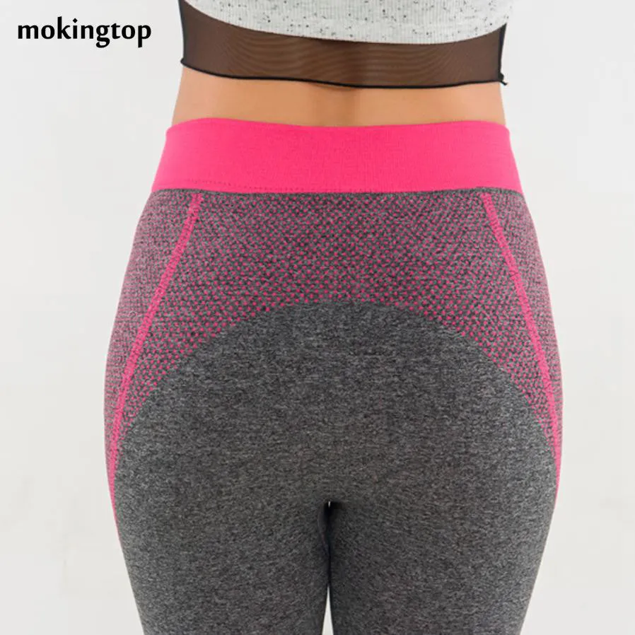 mokingtop High Waist Pants Casual Fitness Women Leggings Slim Stretch Sweatpants For Women Calzas Deportivas Mujer#121 SM6