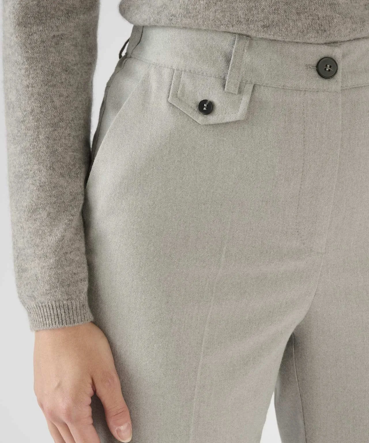 Narrow Leg Pocket Detail Trousers