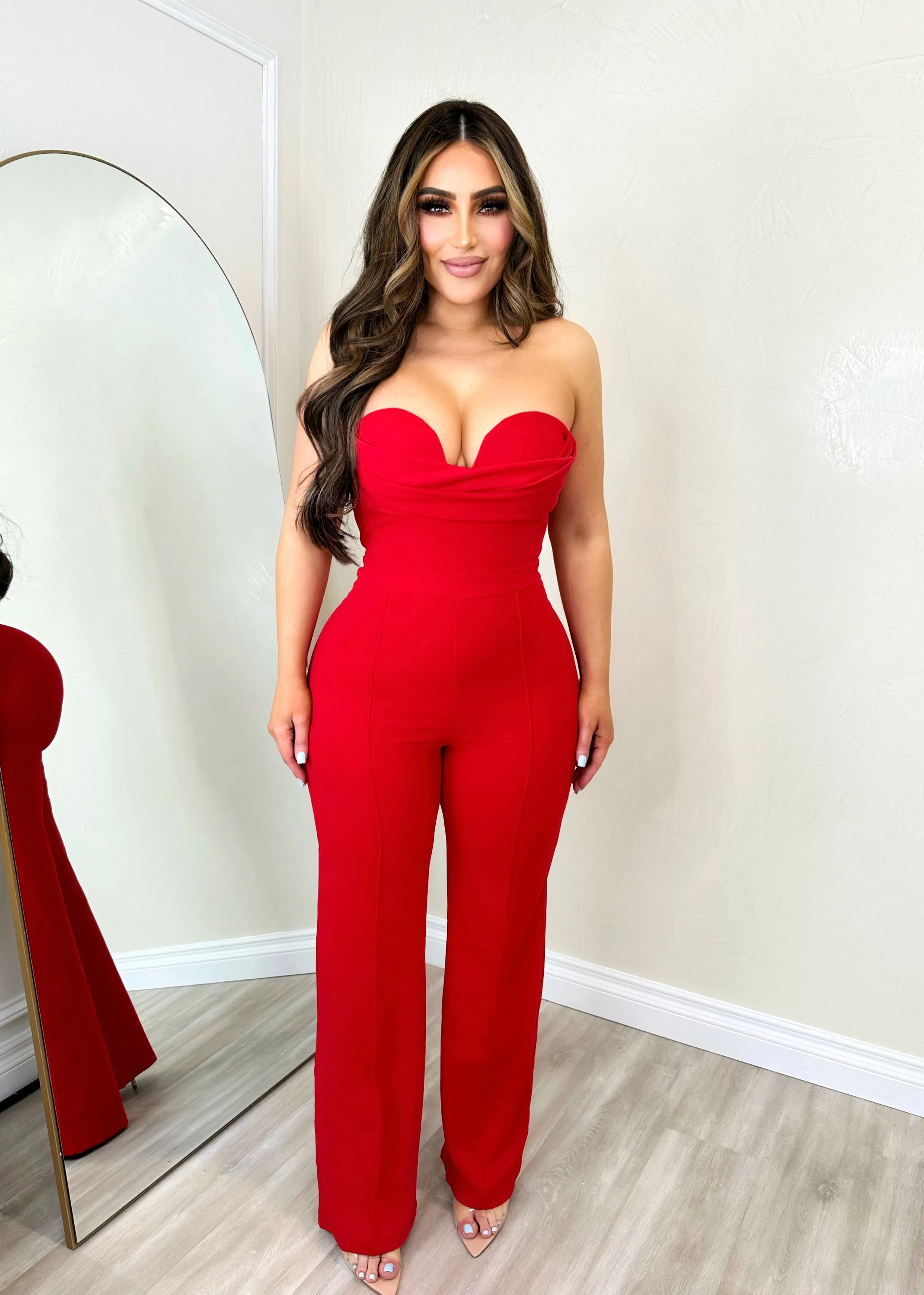 New Attitude Jumpsuit Red