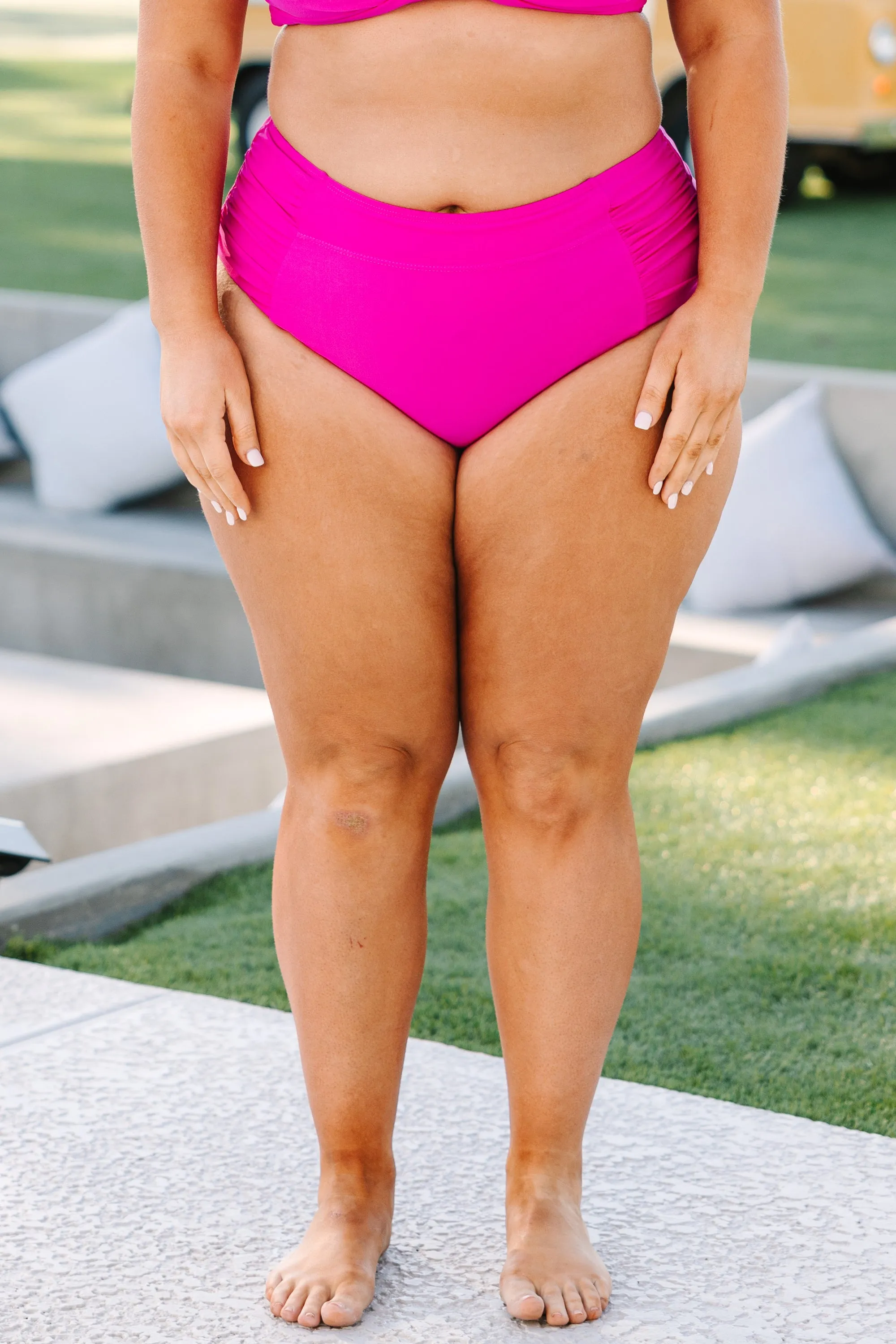 Oceans Of Love Swim Bottom, Neon Pink