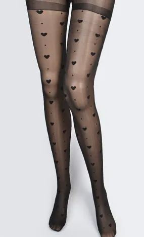 Polka Dot Heart Tights