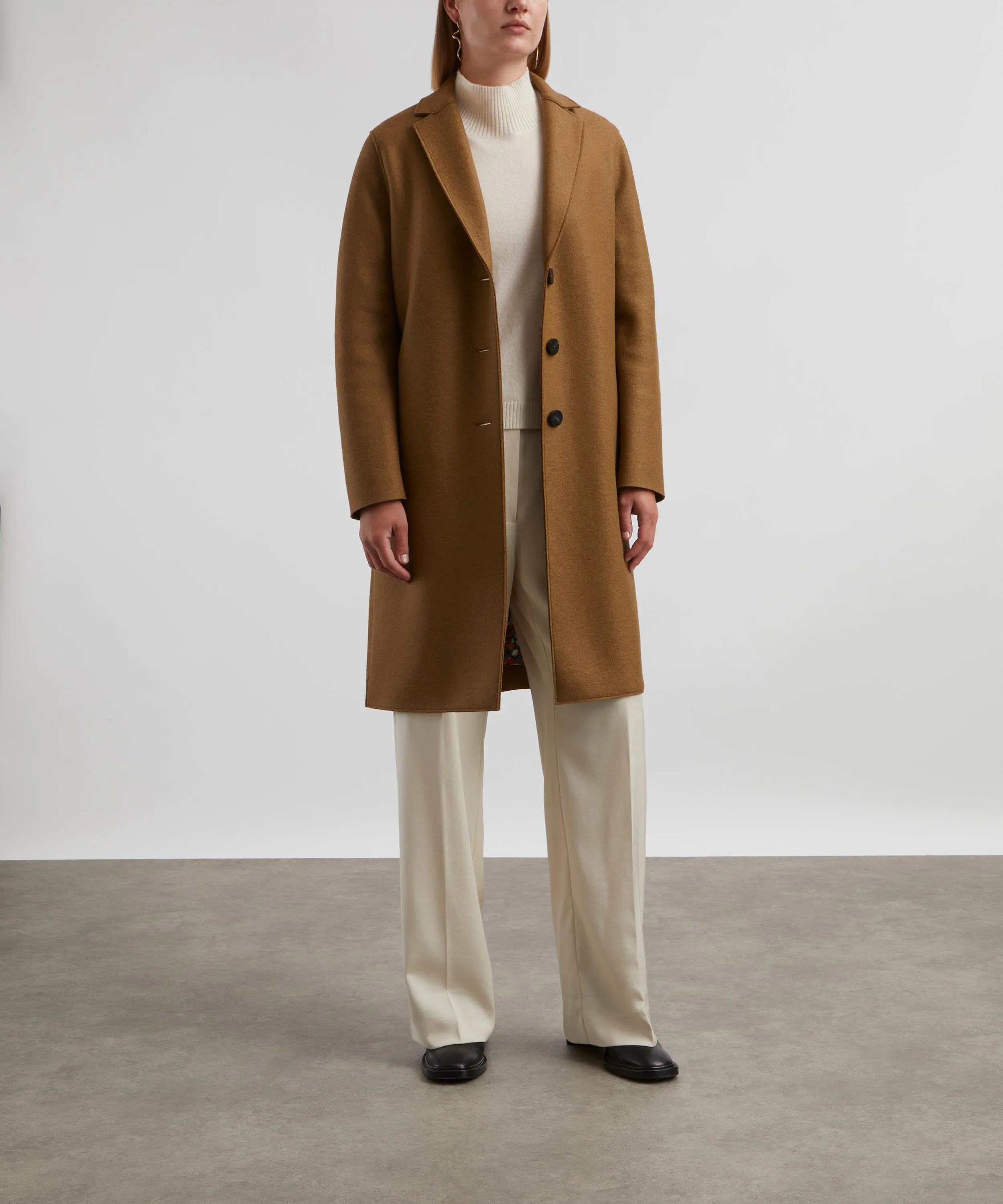 Pressed Wool Overcoat