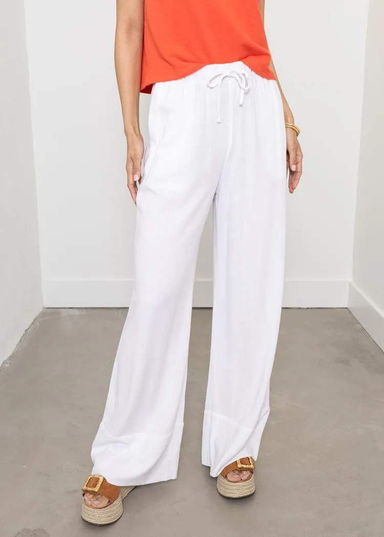 RD Style Sam Pull On Pants - White ***FINAL SALE***