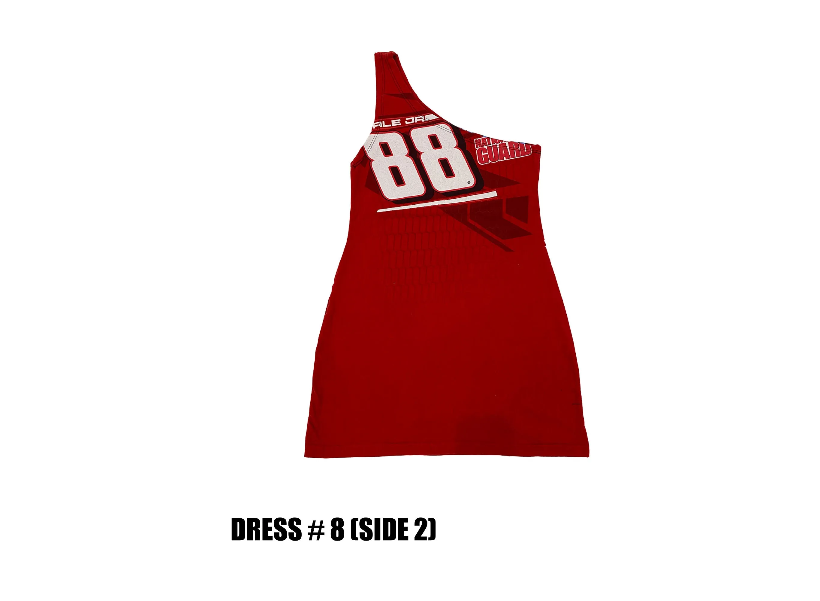 Reconstructed One Shoulder Racing Dress