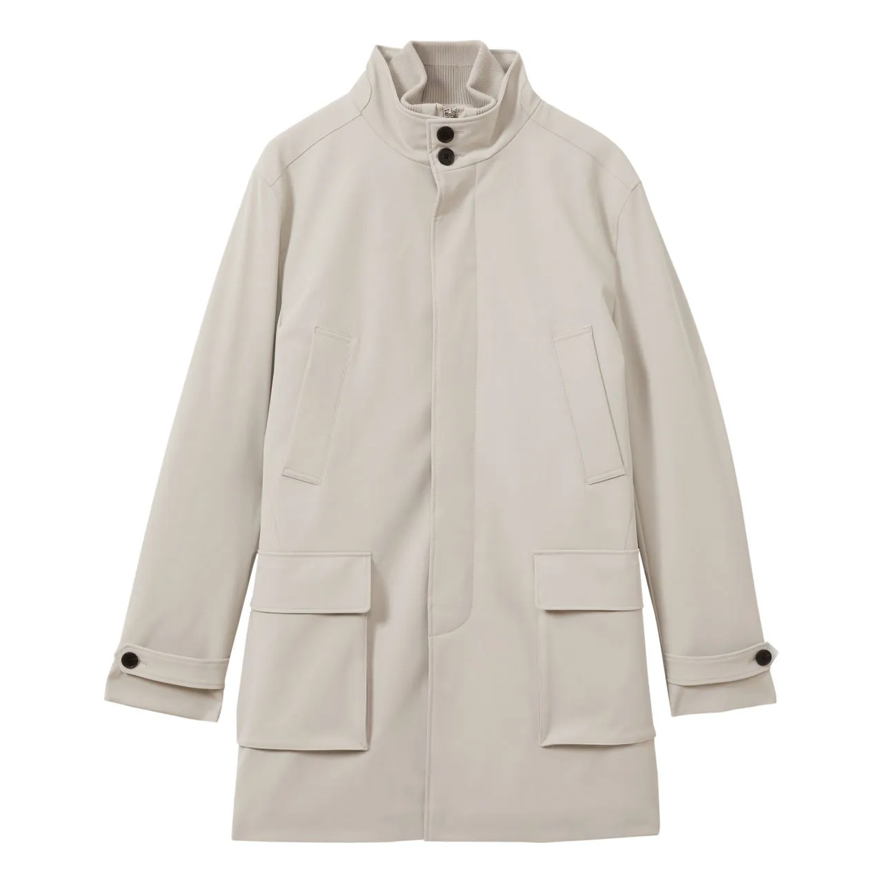 REISS Player Hybrid Overcoat - Beige