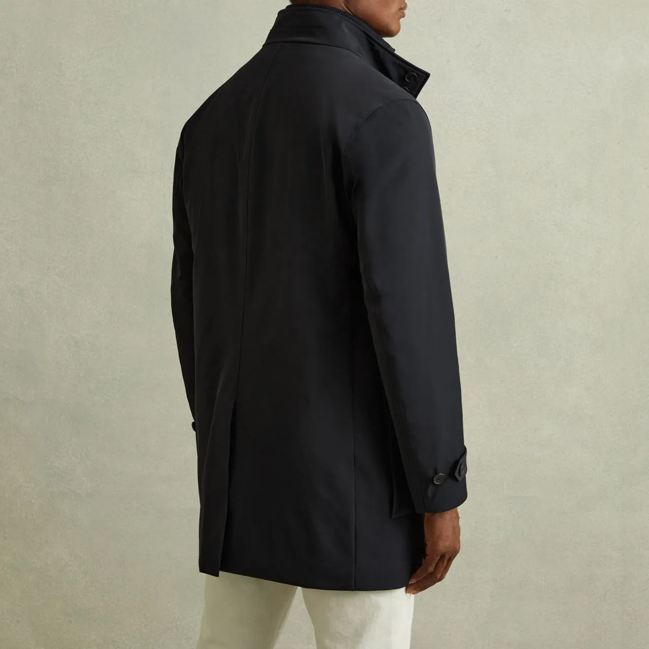 REISS Player Hybrid Overcoat - Blue