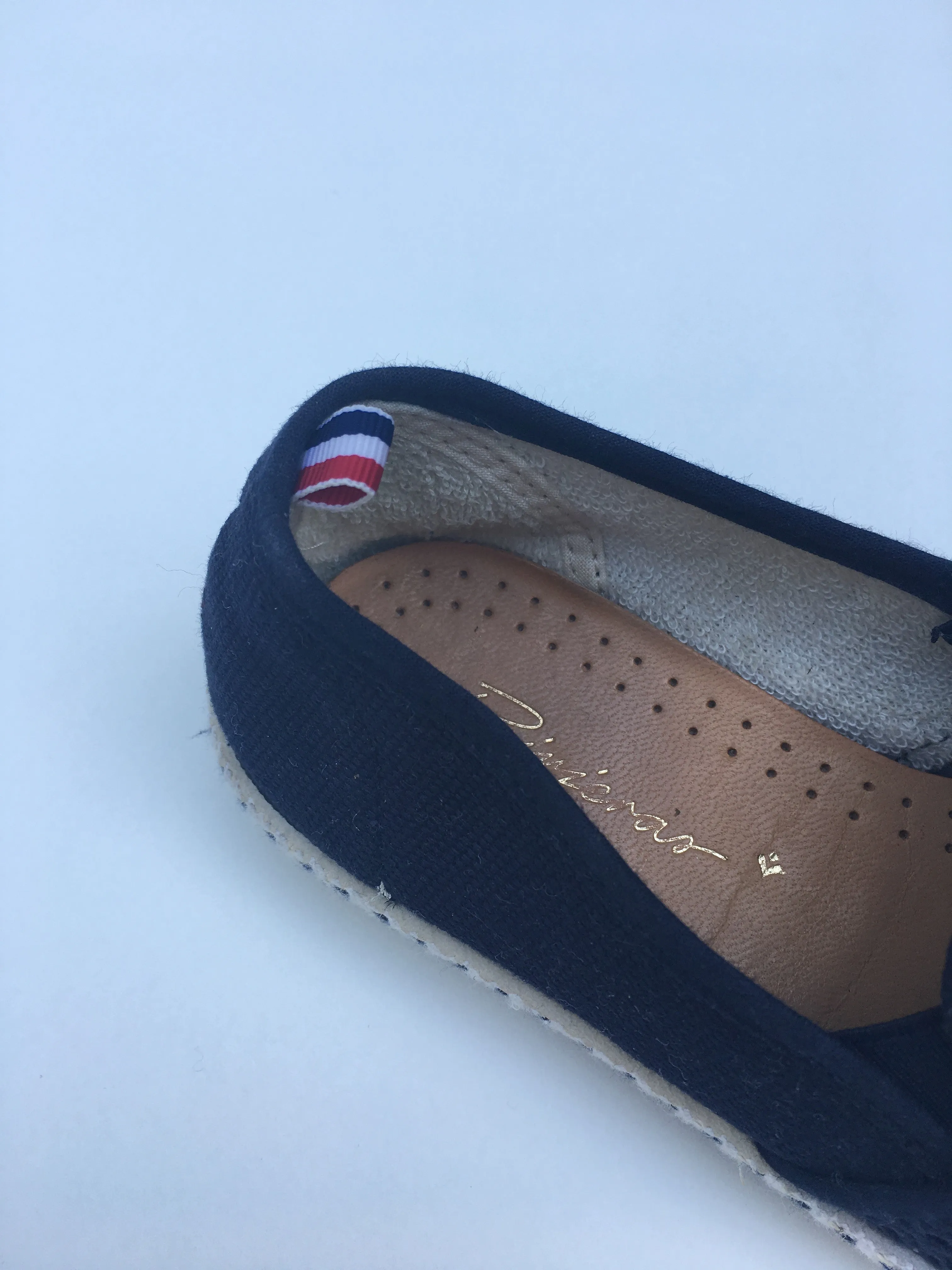 Rivieras Navy Blue Canvas Slip On Shoes: Size EU 30