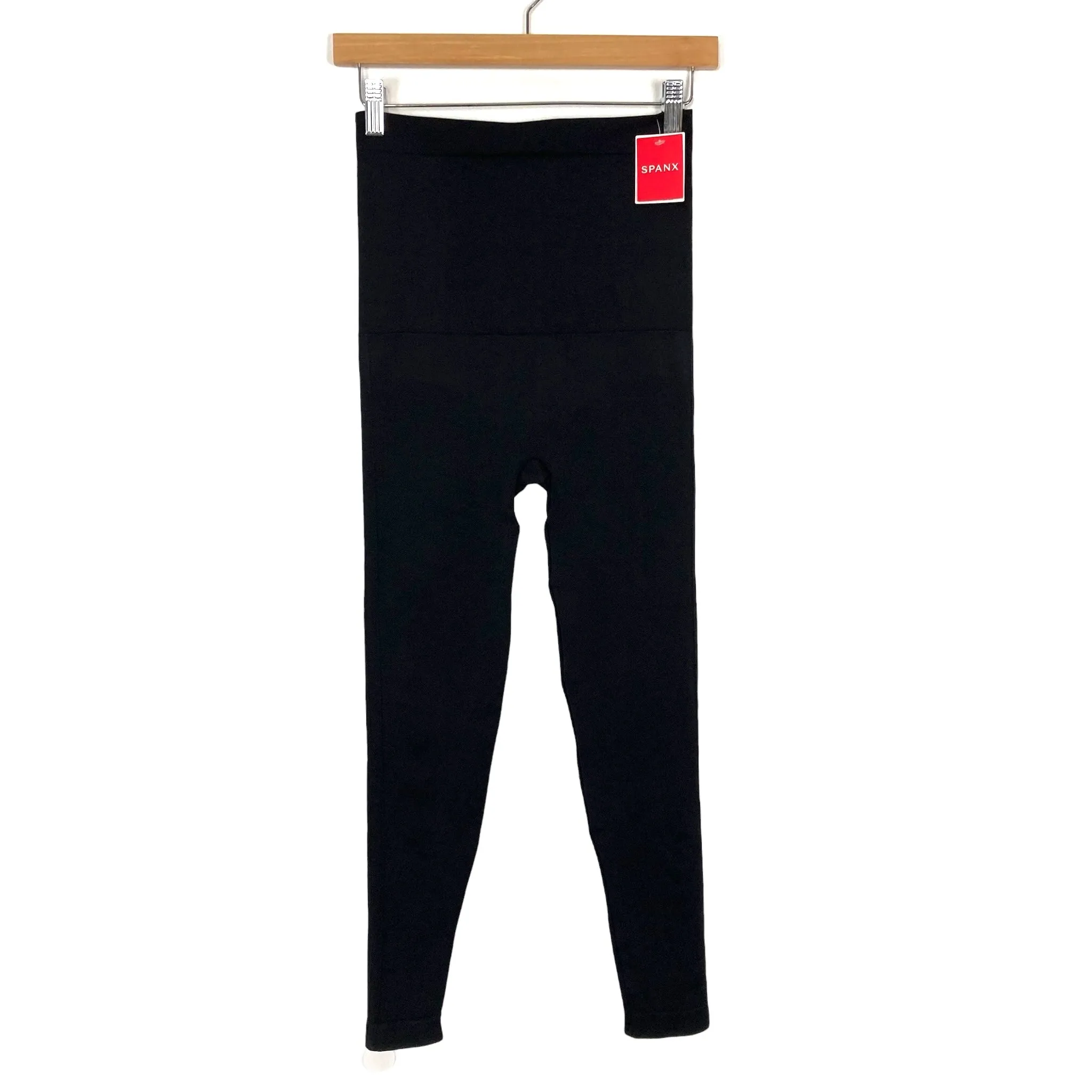 Spanx Black High Waisted Lamb Leggings NWT- Size M (Inseam 23.5)