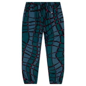 Squared Waves Pattern Track Pants - Multi Check