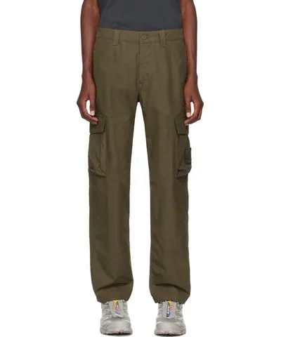 Stone Island Green Logo Patch Cargo Pants