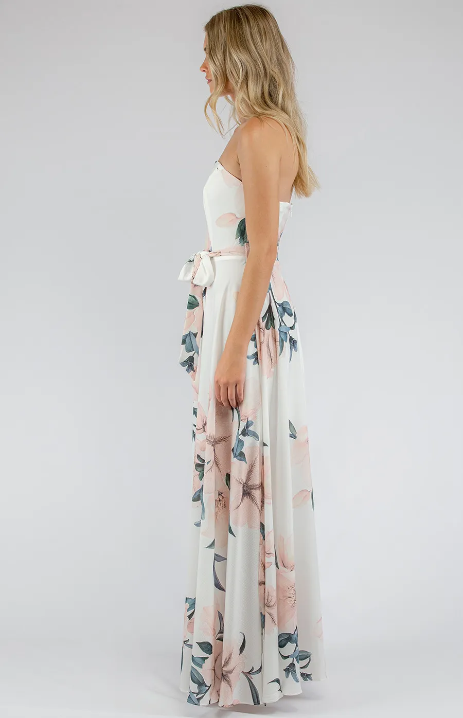 Strapless Maxi Floral Dress (SDR342-4A) 