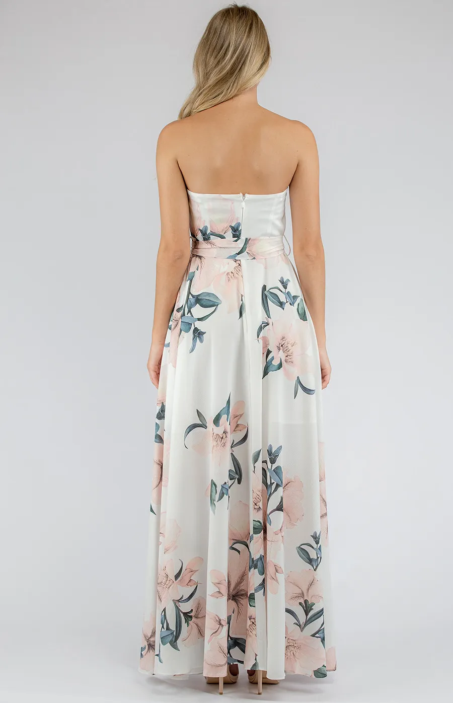 Strapless Maxi Floral Dress (SDR342-4A) 