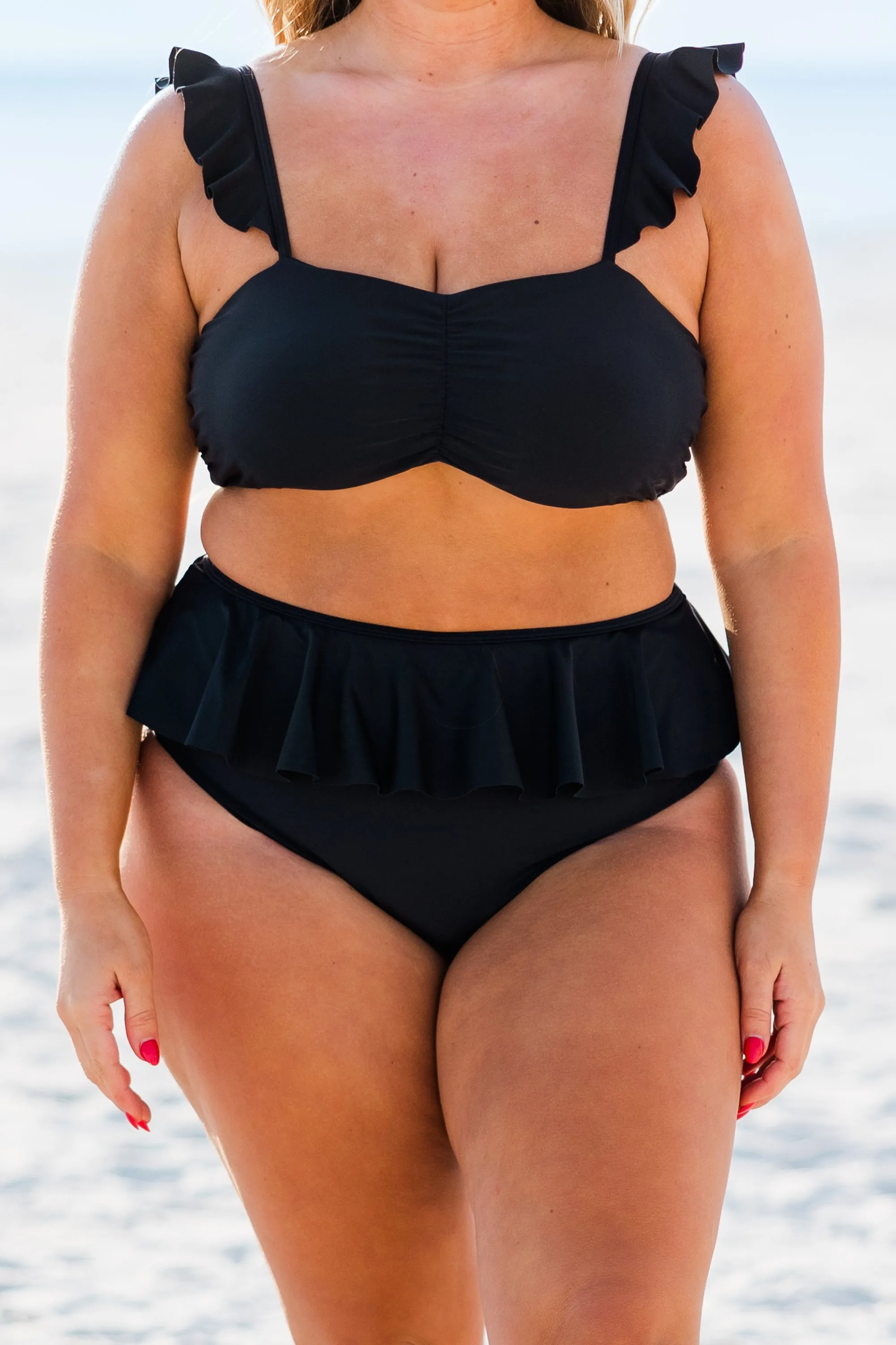 Sugar Sands Swim Top, Black